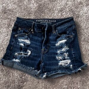 American eagle ripped jean shorts